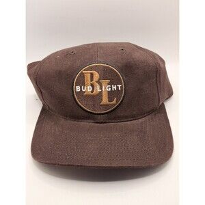 Vintage 1994 Bud Light BL Anheuser-Busch Brown Baseball Cap Hat Adjustable